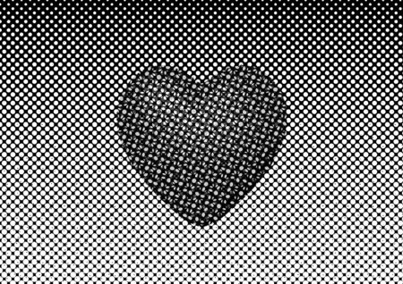 Abstract backdrop in white and black tones in grunge style with heart, monochrome background for business card, poster, interior design, sticker, website, advertisingの写真素材