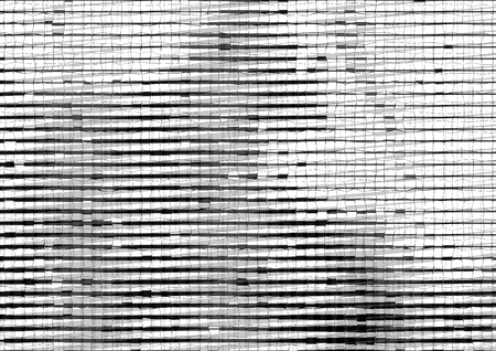 Abstract halftone backdrop in white and black tones in grunge style, monochrome background for...
