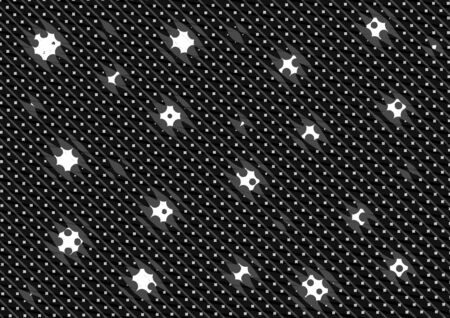 Abstract halftone backdrop in white and black tones in newsprint printing style, monochrome background for business card, poster, advertisingの写真素材