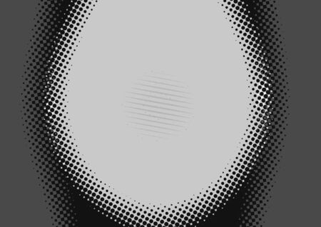Abstract halftone backdrop in white and black tones in newsprint printing style with dots and lines, monochrome background for business card, poster, advertisingの写真素材