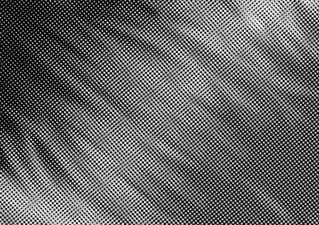 Abstract halftone backdrop in white and black tones in newsprint printing style with lines and rhombuses, monochrome background for business card, poster, advertisingの写真素材