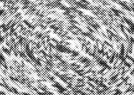 Abstract halftone backdrop in white and black tones in newsprint printing style with rhombuses and...