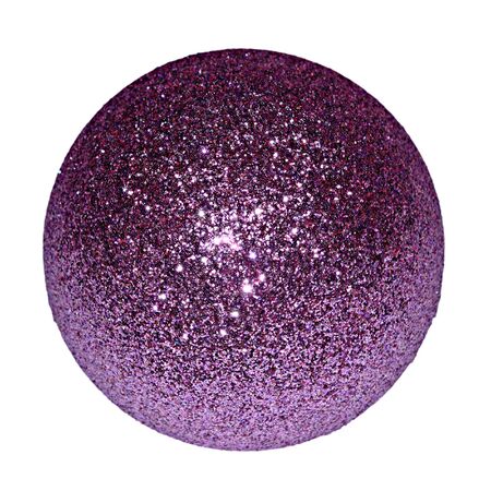 Christmas decoration bright shiny purple without loop ball isolated on a white backgroundの写真素材