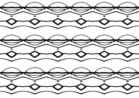 Seamless vector illustration, modern monochrome background in white and black tones with abstract patternのイラスト素材