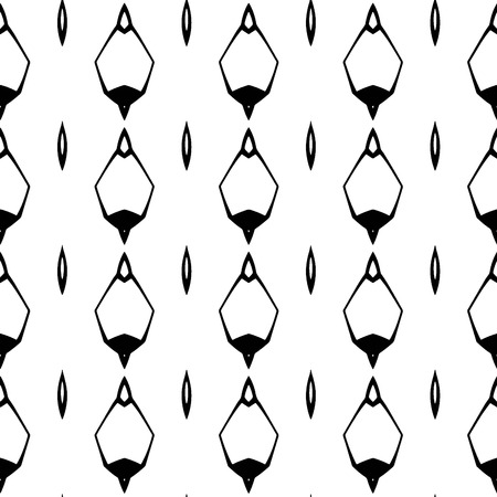 Seamless vector illustration, modern monochrome background in white and black tones with abstract patternのイラスト素材
