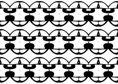 Seamless vector illustration, modern monochrome background in white and black tones with abstract patternのイラスト素材
