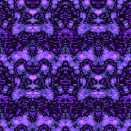 Digital illustration, geometric abstract seamless pattern with 3d relief effect. Purple and black colorsの写真素材