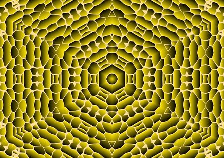 Digital illustration, geometric abstract colorful kaleidoscope symmetrical pattern with gradient...