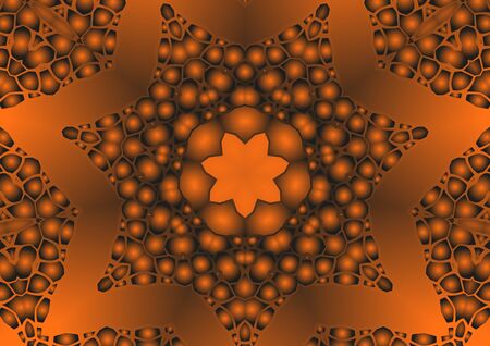 Digital illustration, geometric abstract colorful kaleidoscope symmetrical pattern with gradient...