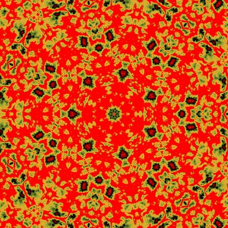 Digital illustration, geometric abstract pattern with 3d relief effect. Red and black colors