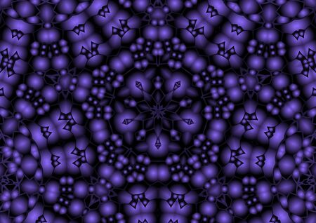 Digital illustration, geometric abstract colorful kaleidoscope symmetrical pattern with gradient effect. Vintage beautiful decorative backgroundの写真素材