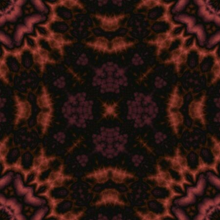 Digital illustration, geometric abstract pattern with 3d relief effect. Red and black colors