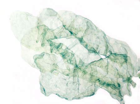 Abstract background in green color, hand drawn alcohol painting, liquid ink technique