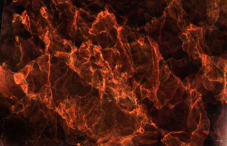 Abstract background in orange color, hand drawn alcohol painting, liquid ink techniqueの写真素材