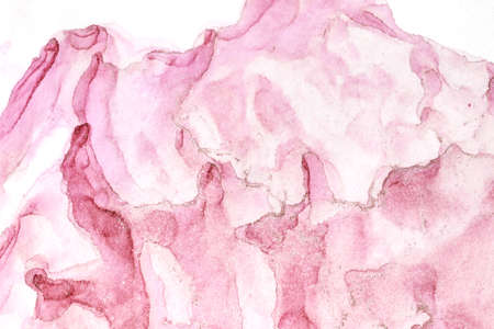 Abstract background in pink color, hand drawn alcohol painting, liquid ink technique