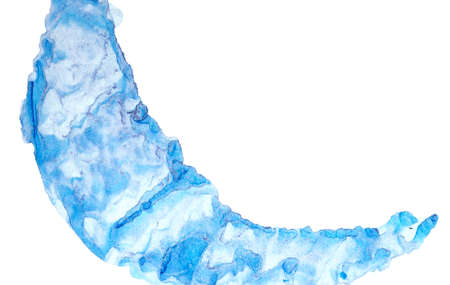 Abstract background in blue color, hand drawn alcohol painting, liquid ink techniqueの写真素材