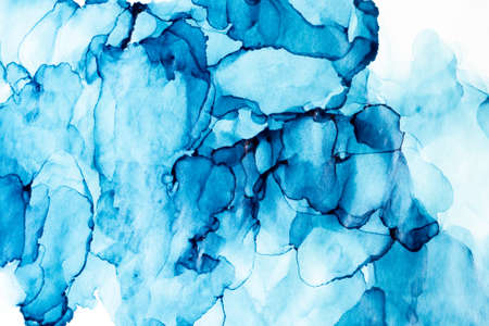 Abstract background, hand drawn alcohol painting, liquid ink techniqueの写真素材