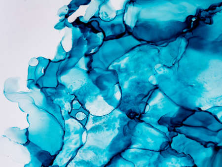 Abstract color background, hand drawn alcohol painting, liquid ink techniqueの写真素材