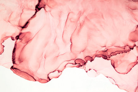 Abstract color background, hand drawn alcohol painting, liquid ink techniqueの写真素材