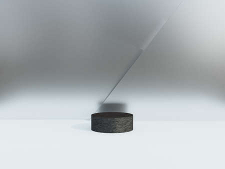 Scene with podium for mock up presentation in minimalism style with copy space, 3d render abstract background designの写真素材