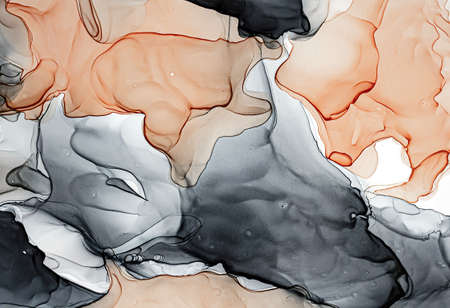 Abstract color background, hand drawn alcohol painting, liquid ink technique