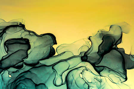 Abstract color background, hand drawn alcohol painting, liquid ink technique