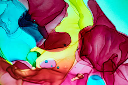 Abstract color background, hand drawn alcohol painting, liquid ink technique