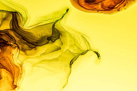 Abstract color background, hand drawn alcohol painting, liquid ink techniqueの写真素材