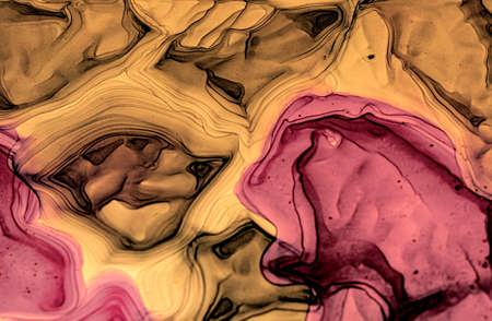 Abstract color background, hand drawn alcohol painting, liquid ink technique