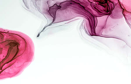 Abstract color background, hand drawn alcohol painting, liquid ink technique