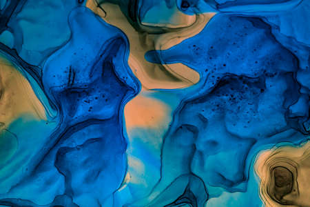 Abstract color background, hand drawn alcohol painting, liquid ink technique