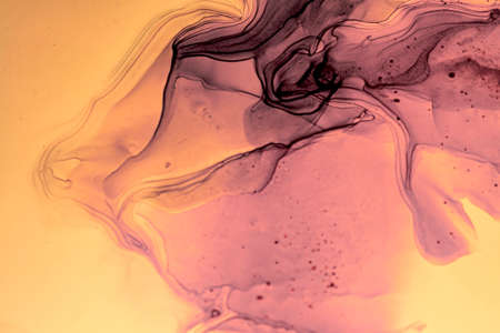 Abstract color background, hand drawn alcohol painting, liquid ink techniqueの写真素材