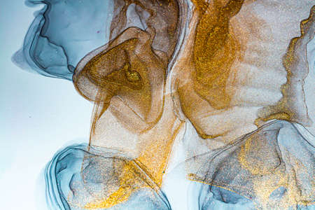 Abstract color background, hand drawn alcohol painting, liquid ink technique