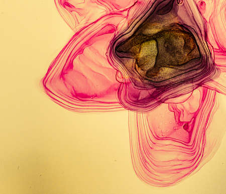 Abstract color background, hand drawn alcohol painting, liquid ink technique