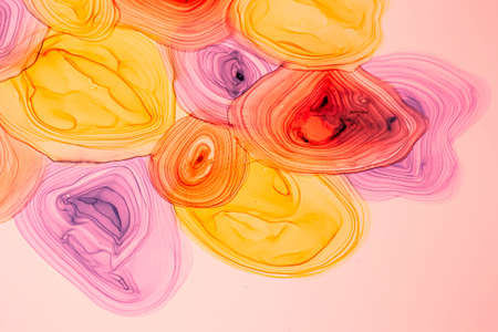 Abstract color background, hand drawn alcohol painting, liquid ink technique