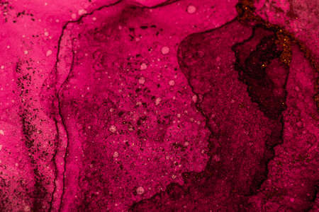 Abstract bright color fluid background, hand drawn alcohol painting. Liquid ink technique texture...
