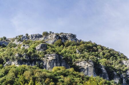 Looking at the beautiful mountain in Spain. Amazing environment and colors.の写真素材