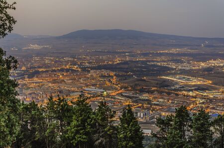 Morning view at Pamplona city in Spain.の写真素材