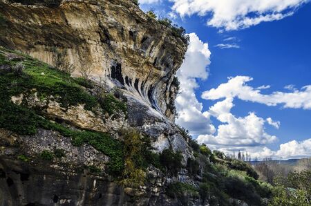 Beautiful rock and amazing sky in to the mountain of Navarra in Spain.