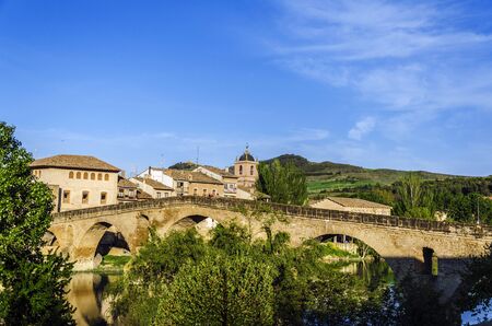 Very beautiful ancient bridge in Spain village.のeditorial素材