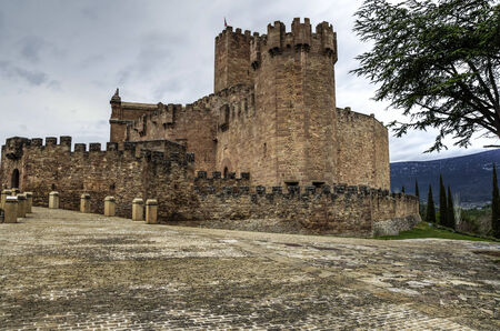 Amazing old castle in Spain, with beautiful architecture and stone detailsのeditorial素材