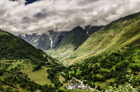 Amazing natural view at the Pyrenees mountains in Spainの写真素材
