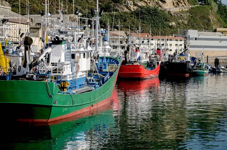 Getaria is a fishing and resort village located in northern Spain.の写真素材