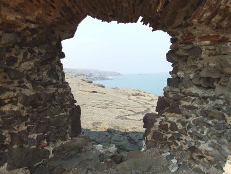 coast through the holeの写真素材