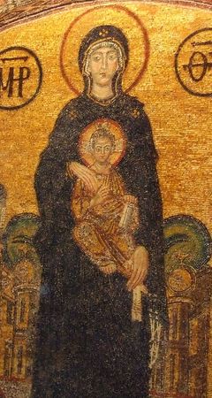 St. Mary and baby Jesusの写真素材