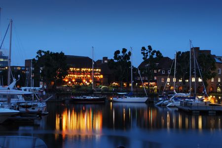 Existing since Roman times the area known as St Katharine's docks has been centre for commerce in London.の写真素材