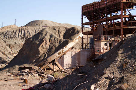 A piece of an abandoned mine in the california desert の写真素材