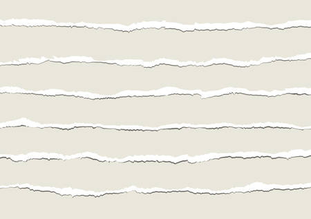 torn paper vector with various horizontal ripped shapesのイラスト素材
