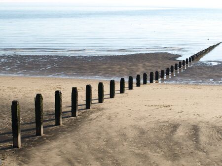 Posts on a beachの写真素材