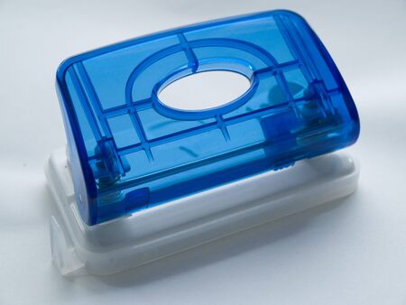 Blue holepunchの写真素材